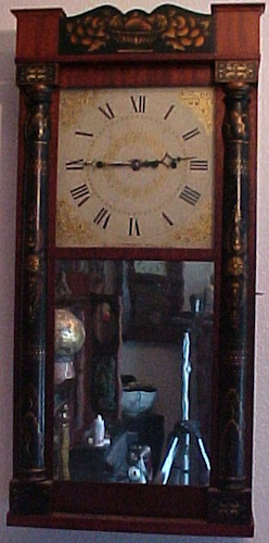 Jeromes & Darrow Bronzed Looking Glass Clock 